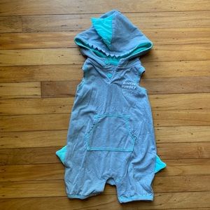 Cat & Jack baby boy summer tank romper shark 18 months